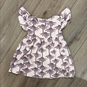 Kate Quinn flutter sleeve dress | echinacea | organic cotton interlock - 12-18m